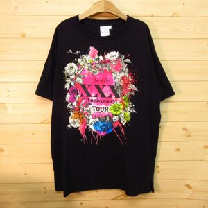 ◎使用少なめ！L'Arc en Ciel ラルク アン シエル 30周年記念ツアー 2009年◆半袖 Tシャツ バンド グッズ HYDE◆メンズ 黒 フリー◆A5080