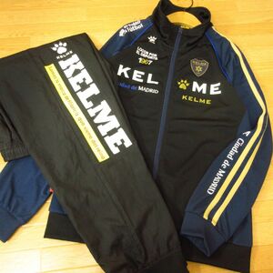 ◎KELME ケルメ L 上下セット！サッカー◆ジャージ ジャケット&ナイロンパンツ◆メンズ 黒◆B4175