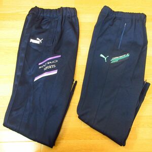 ◎希少 80s！XL 2本セット！PUMA プーマ レトロ◆ジャージパンツ ヴィンテージ デッドストック◆メンズ 紺 まとめ売り◆C1444