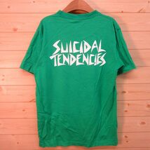 ◎Suicidal Tendencies x X-LARGE スイサイダル・テンデンシーズ エクストララージ◆コラボ Tシャツ グッズ バンド◆メンズ 緑 S◆A5131_画像2