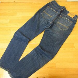 ◎使用少なめ！Abercrombie&Fitch アバクロ◆デニム パンツ ジーンズ 5ポケット アメカジ ダメージ加工◆メンズ BLU W30×L30サイズ◆P5213