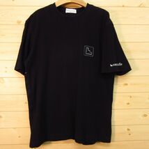 ◎santafe サンタフェ◆切り替え Tシャツ 半袖 パッチワーク 刺繍◆メンズ 黒 48サイズ◆A5164_画像2