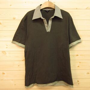 ◎Paul Smith COLLECTION ポール スミス 日本限定ライン◆半袖 Tシャツ カットソー Vネック 高級◆メンズ カーキ Mサイズ◆A5243