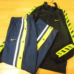 * use fewer!L top and bottom set!NIKE Nike basketball * jersey jacket & pants * men's black x navy blue *B4311