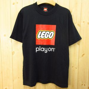 ◎美品！LEGO レゴPlay On 2004年◆半袖 Tシャツ ボックスロゴ 定番ロゴ グッズ おもちゃ◆メンズ 黒 Sサイズ◆A5294
