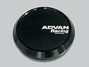 【メーカー取り寄せ】ADVAN Racing センターキャップ FLAT ブラック 直径:73ミリ 4個セット