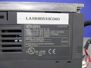 中古 MITSUBISHI INVERTER FR-E720-0.1K インバータ 200V(LABR60510C060)