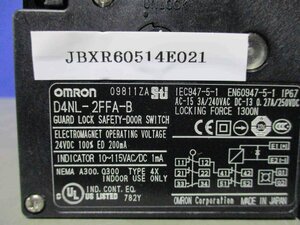 中古 OMRON 小形電磁ロック・セーフティドアスイッチ D4NL-2FFA-B(JBXR60514E021)