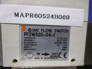 中古 SMC FLOW SWITCH PF2W520-04-1 水用 デジタルフロースイッチ(MAPR60524B069)