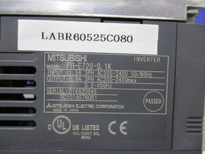 中古 MITSUBISHI INVERTER FR-E720-0.1K インバータ 200V(LABR60525C080)