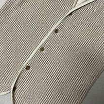 【伊】LARDINI ラルディーニ 最高級 千鳥柄 ニットベスト/ジレ ベージュ M 極美品 イタリア製 E012_画像4