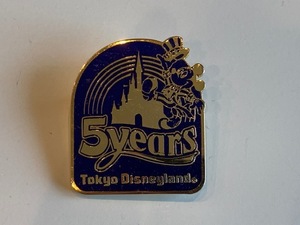 * festival! fantasy springs s*TDL Tokyo Disney Land 5 anniversary pin badge 1988 year Mickey *