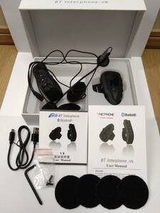 ★VNETPHONE★インカム★BT Interphone-V8★ハンドルリモコン付き★中古②