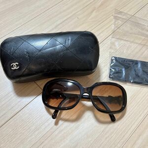 CHANEL シャネル サングラス ブラウン　リボン　 ケース付　クロスつき