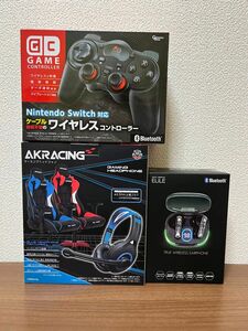 ワイヤレスコントローラー ゲーミングヘッドフォン　イヤホン