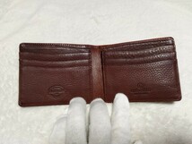 展示品 シェルコードバン 二つ折り財布 馬革 1円～ ホーウィン バーガンディ グレンフィールド HORWEEN SHELL CORDOVAN 無料匿名配送♪_画像4