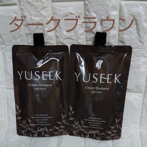  YUSEEK クリームシャンプー 白髪用 350g (ダークブラウン)×２個