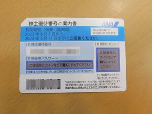 （送料無料）ANA 全日空　株主優待券　2024年5月31日まで（今月末まで）　1枚　番号通知対応のみ