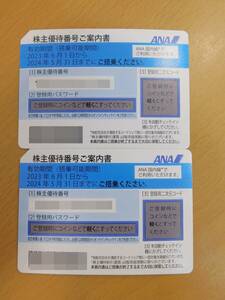 （送料無料）ANA 全日空　株主優待券　2024年5月31日まで（今月末まで）　2枚　番号通知対応のみ　①