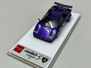 [ used ]1/43 make-up made I Delon - EM447F - Lamborghini Countach LP5000S with Wing 1982 metallic purple 