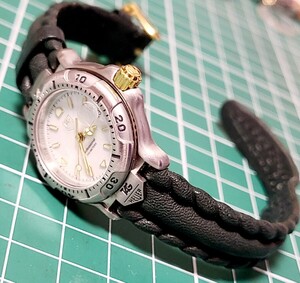  TAG Heuer 6000 series lady's battery replaced operation Gold part less junk 