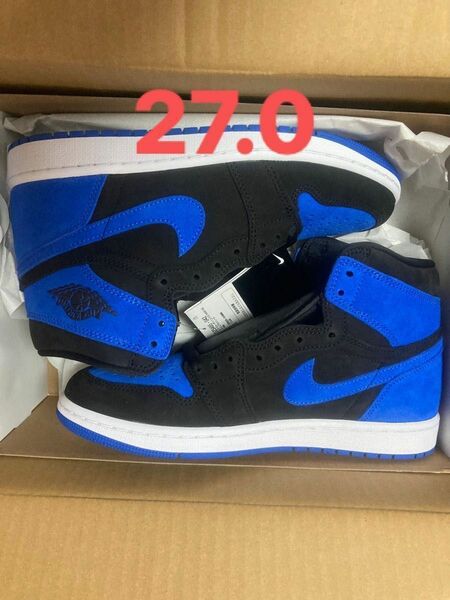 AIR JORDAN 1 RETRO HIGH OG "ROYAL REIMAGINED" 27.0 NIKEスニーカー最終値下げ