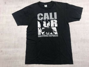 プロクラブ PRO CLUB カリフォルニア CALIFORNIA REPUBLIC アメカジ ストリート スーベニア 半袖Tシャツ カットソー メンズ M 黒