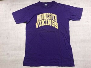 EAST POINT製 NFL アメフト MINNESOTA VIKINGS ミネソタ・バイキングス 公式 半袖Tシャツ カットソー メンズ ロゴプリント 紫