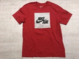ナイキ NIKE AIR スポーツウェア ストリート ロゴプリント 半袖Tシャツ カットソー メンズ M 赤