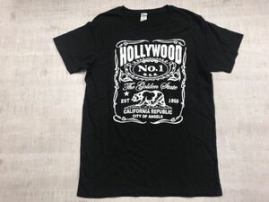 LADRFT製 California カリフォルニア HOLLYWOOD ハリウッド スーベニア ジャックダニエルズ パロディー 半袖Tシャツ メンズ M 黒