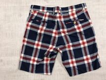 ガント ラガー GANT Rugger アメカジ アメトラ アメリカンヘリテージ チェック ハーフ ショート パンツ メンズ コットン100% 青赤白_画像3