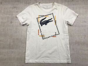 ラコステ スポーツ LACOSTE SPORT オールド レトロ トラッド 古着 ロゴプリント 半袖Tシャツ カットソー メンズ S 白