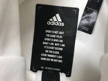 アディダス adidas スポーツ テック ハイテク ハイネック ジップアップ ジャージー パーカー レディース ポリエステル100% L 白_画像2