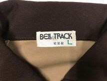 BELL&TRACK 韓国製 オールド 昭和レトロ スポーツ ジャージ トラック ジャケット メンズ ポリエステル100% L ベージュ_画像2