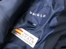 オールド・ユニクロ UNIQLO スペイン製生地 レトロ トラッド 金ボタン ブレザー テーラードジャケット メンズ 3つボタン M 紺_画像2
