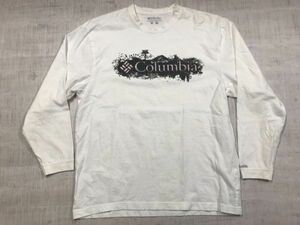 コロンビア Columbia アウトドア アメカジ ストリート スポーツ ロンT ロゴプリント 長袖Tシャツ カットソー メンズ M 白