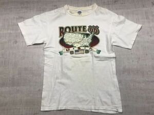 anvil アンビル製 ROUTE 66 アメカジ ストリート バイク スーベニア お土産 半袖Tシャツ カットソー メンズ M 白