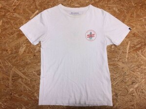 ビラボン BILLABONG 半袖Tシャツ メンズ ALOHA パイナップル ハワイアンロゴ TOKYO 両面プリント OLD サーフ スケート S 白