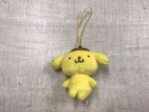 SANRIO サンリオ ポムポムプリン マスコット ぬいぐるみ 人形 キッズ ゴム製コード 黄色