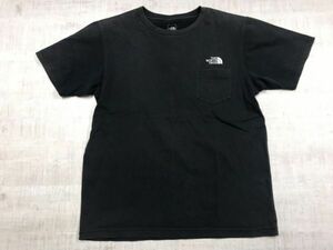 ザ・ノースフェイス THE NORTH FACE アウトドア ストリート 胸ポケット ポケT 半袖Tシャツ カットソー メンズ L 黒 ゴールドウイン記載有り