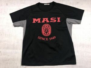 ユニクロ UNIQLO × MASI マジィ 自転車 伊ロードバイク・ブランド 企業物 ドライメッシュ 半袖Tシャツ メンズ XL 黒/グレー