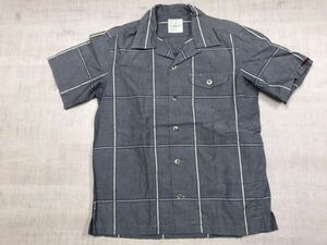  Boycott BOYCOTT american worn te-ji trad Y2K old clothes check short sleeves open color shirt men's F navy blue 