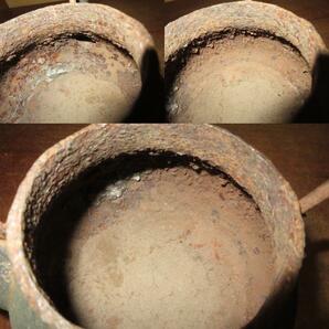 （古美術 鈴木） 小ぶりの銅蓋の古い鉄瓶  ６０５の画像9