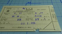 國鉄　軟券　きそ4号　急行券・指定席券　松本駅から名古屋駅まで　50.1.28　天王寺駅旅行センタ－発行_画像3