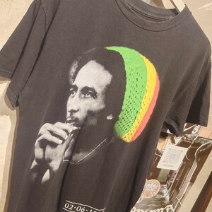 BOBMARLEY(ボブマーリー）プリントTシャツ　Mサイズ　ブラック　メキシコ　コットン　2816 古着 90s 半袖 tee プリント Tシャツ