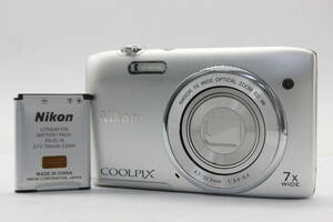 【返品保証】 ニコン Nikon Coolpix S3500 7x Wide バッテリー付き コンパクトデジタルカメラ v559