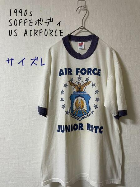 1990s SOFFEボディUS AIRFORCEヴィンテージリンガーTシャツ