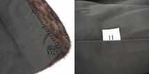 4-ZDF299 デミバフミンク MINK ミンクファー 最高級毛皮 ハーフコート 編み込みデザイン ブラウン 11 レディース_画像9