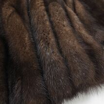 4-ZDF309 デミバフミンク MINK ミンクファー 最高級毛皮 ハーフコート毛質 艶やか 柔らか ブラウン 11 レディース_画像7
