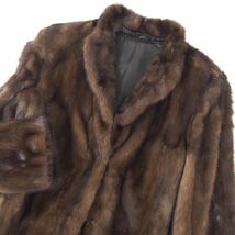 4-ZDF309 デミバフミンク MINK ミンクファー 最高級毛皮 ハーフコート毛質 艶やか 柔らか ブラウン 11 レディース_画像3